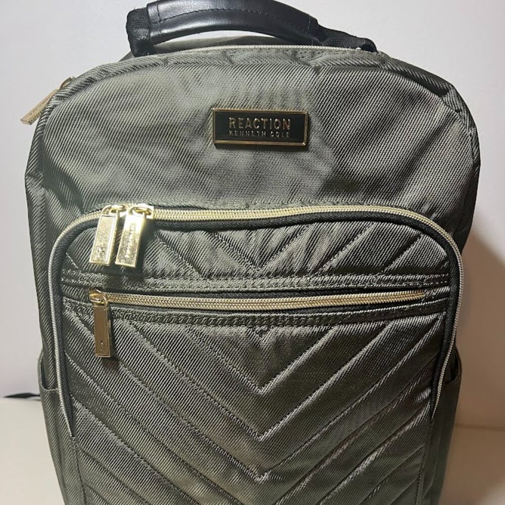 Kenneth Cole Reaction Chevron Quilted Laptop Backpack, green